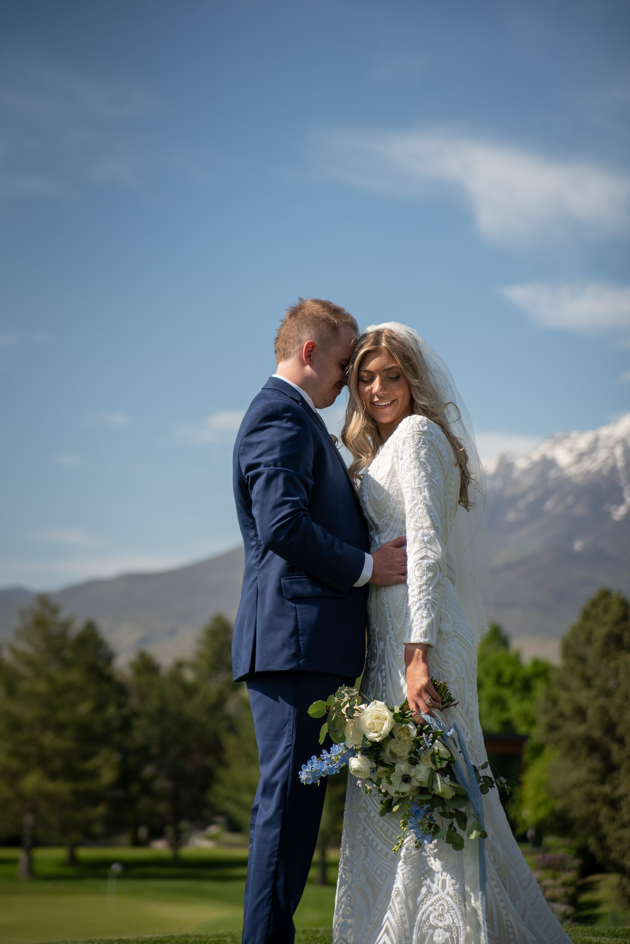 Bride and Groom Portraits Riverside Country Club