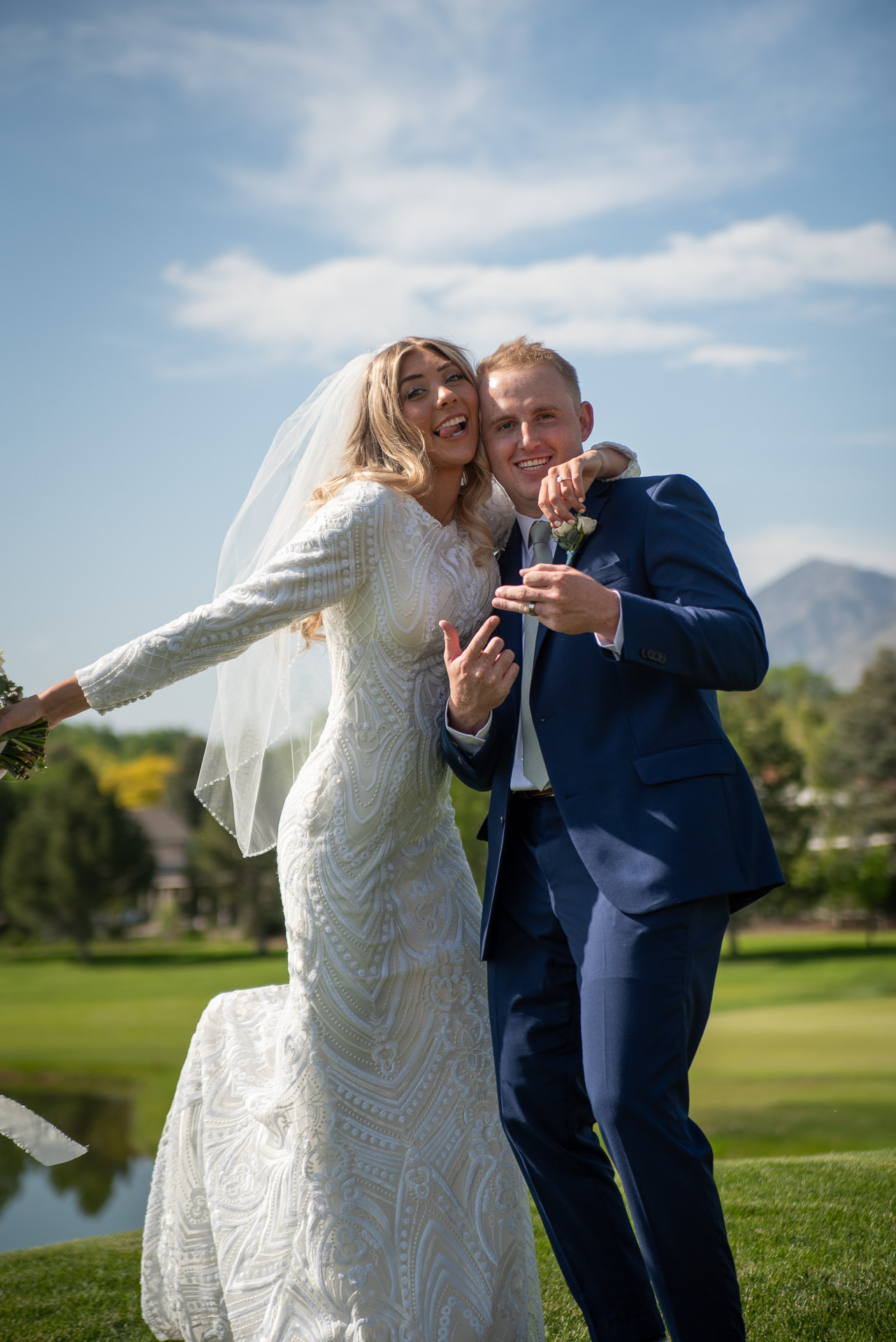 Bride and Groom Portraits Riverside Country Club