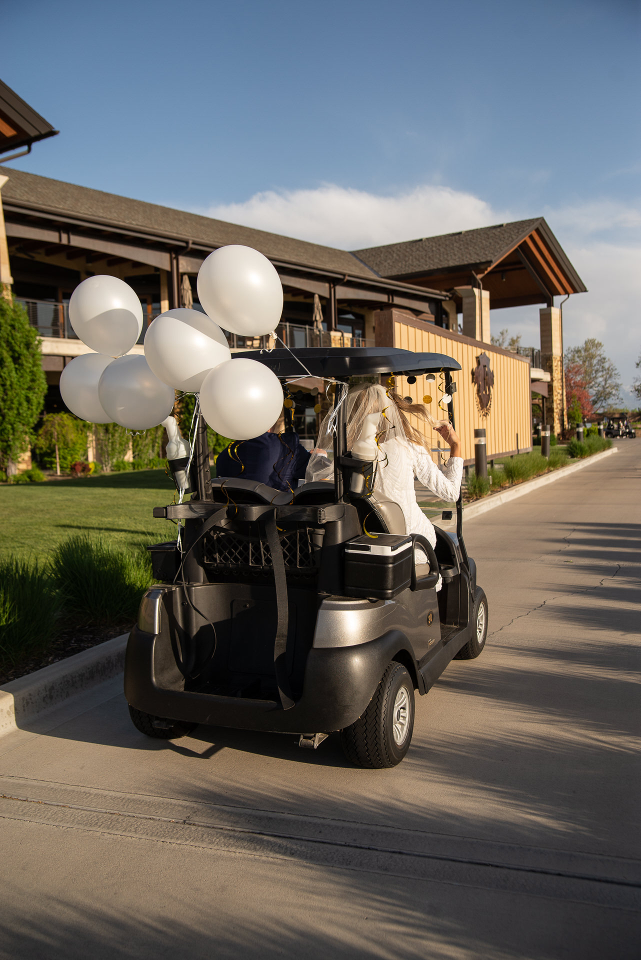 Bride and Groom Exit Riverside Country Club