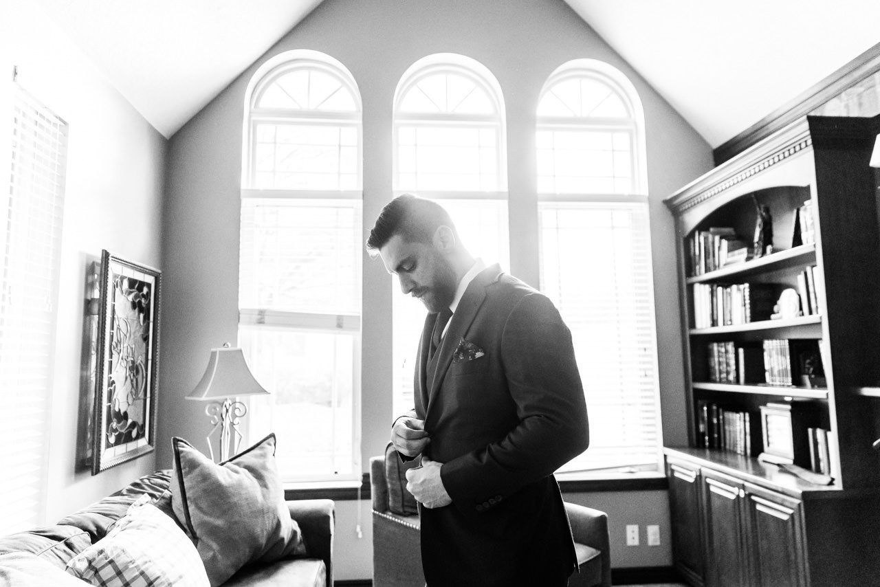 Groom before wedding