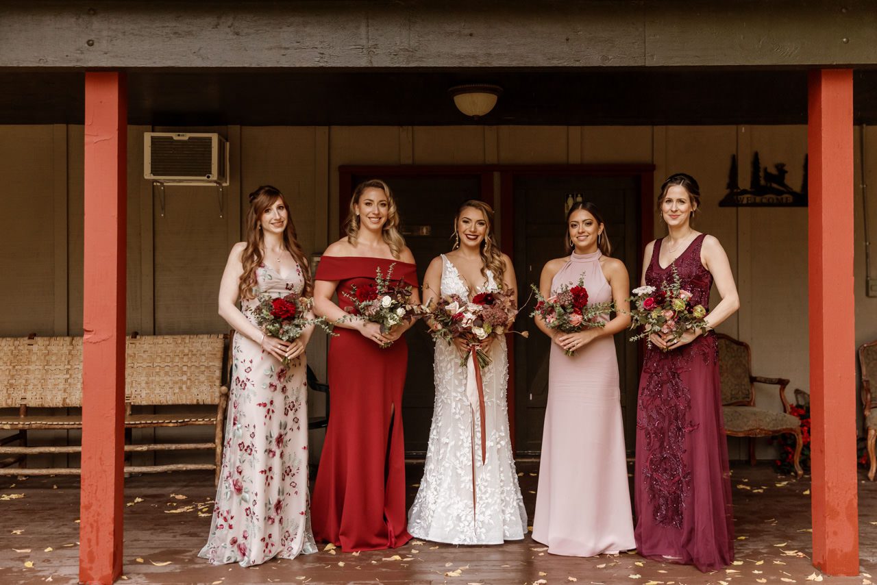 Bridesmaids getting ready